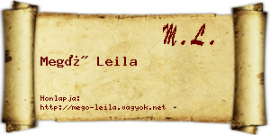 Megó Leila névjegykártya